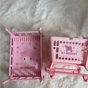 Mymelody Toy Shopping Cart and Crib Set